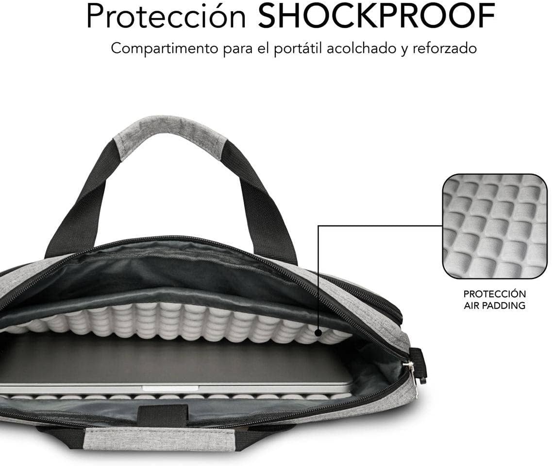 Mala Subblim Air Padding para Portáteis até 15.6"/ Fita para Trolley/ Cinzento - Imagem 4
