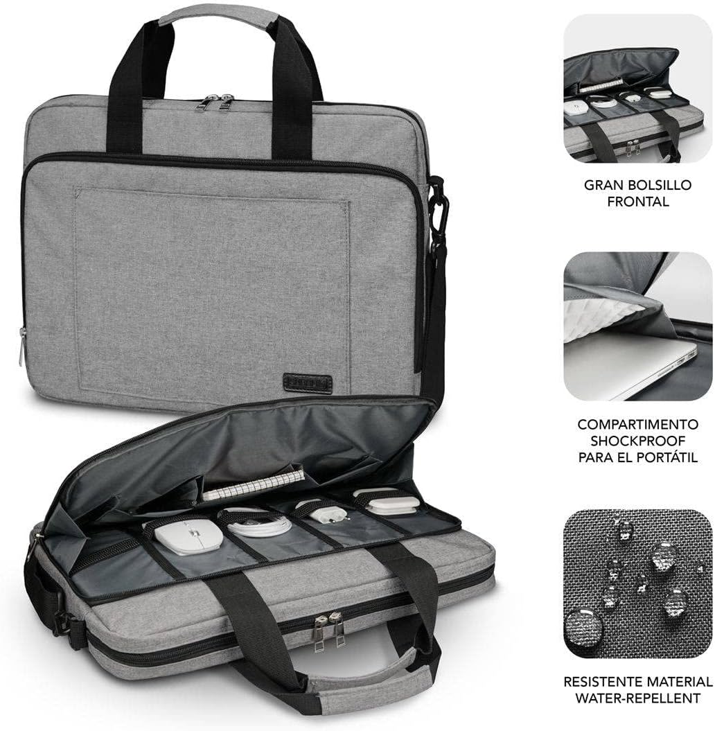 Mala Subblim Air Padding para Portáteis até 15.6"/ Fita para Trolley/ Cinzento - Imagem 3