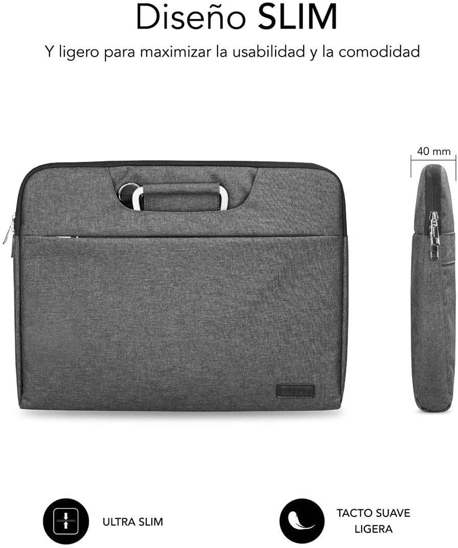 Mala Subblim Business Laptop Sleeve para Portáteis até 15.6"/ Fita para Trolley/ Cinzento - Imagem 5