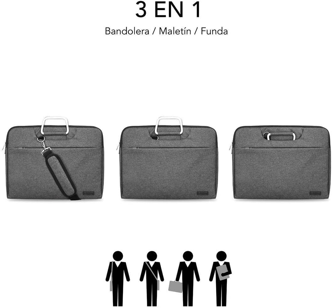 Mala Subblim Business Laptop Sleeve para Portáteis até 15.6"/ Fita para Trolley/ Cinzento - Imagem 7