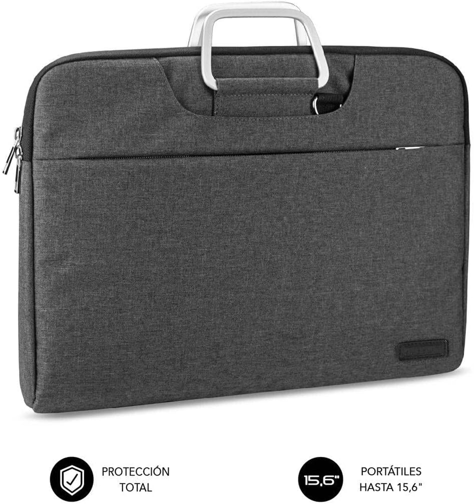 Mala Subblim Business Laptop Sleeve para Portáteis até 15.6"/ Fita para Trolley/ Cinzento - Imagem 2