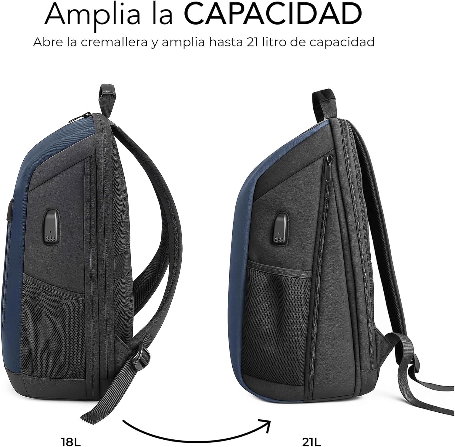 Mochila Subblim Xpand Air Padding Backpack para Portáteis até 15.6"/ Porta USB/ Azul - Imagem 4