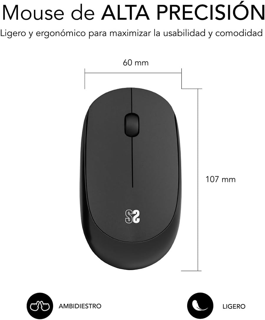 Rato Sem Fios Subblim Business Plus Silencioso/ Até 1200 DPI - Imagem 3