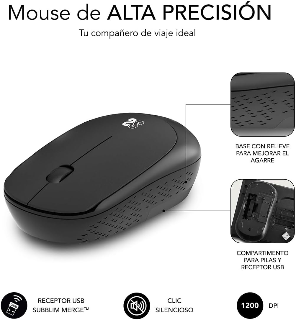 Rato Sem Fios Subblim Business Plus Silencioso/ Até 1200 DPI - Imagem 4