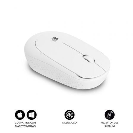 Rato Sem Fios Subblim Business Plus Silencioso/ Até 1200 DPI/ Branco - Imagem 4