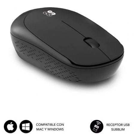 Conjunto Rato Sem Fios e Tapete de Rato XL SUBBLIM Harmony 1200 DPI 80x30cm Preto - Imagem 4