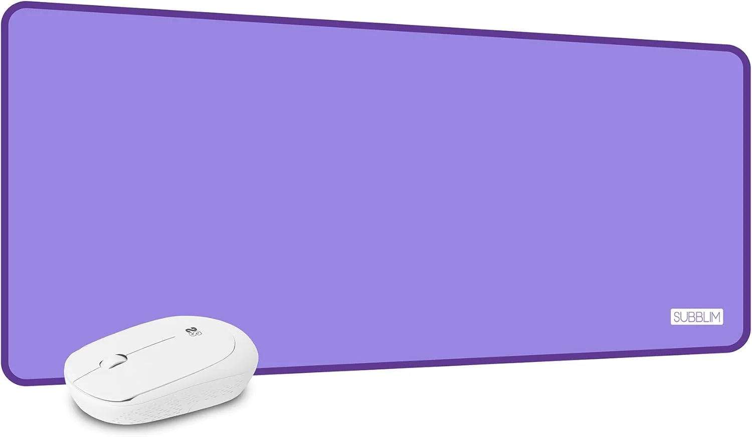 Conjunto Rato Sem Fios e Tapete Desk Mat SUBBLIM Harmony Pack 1200 DPI 80x30cm Roxo