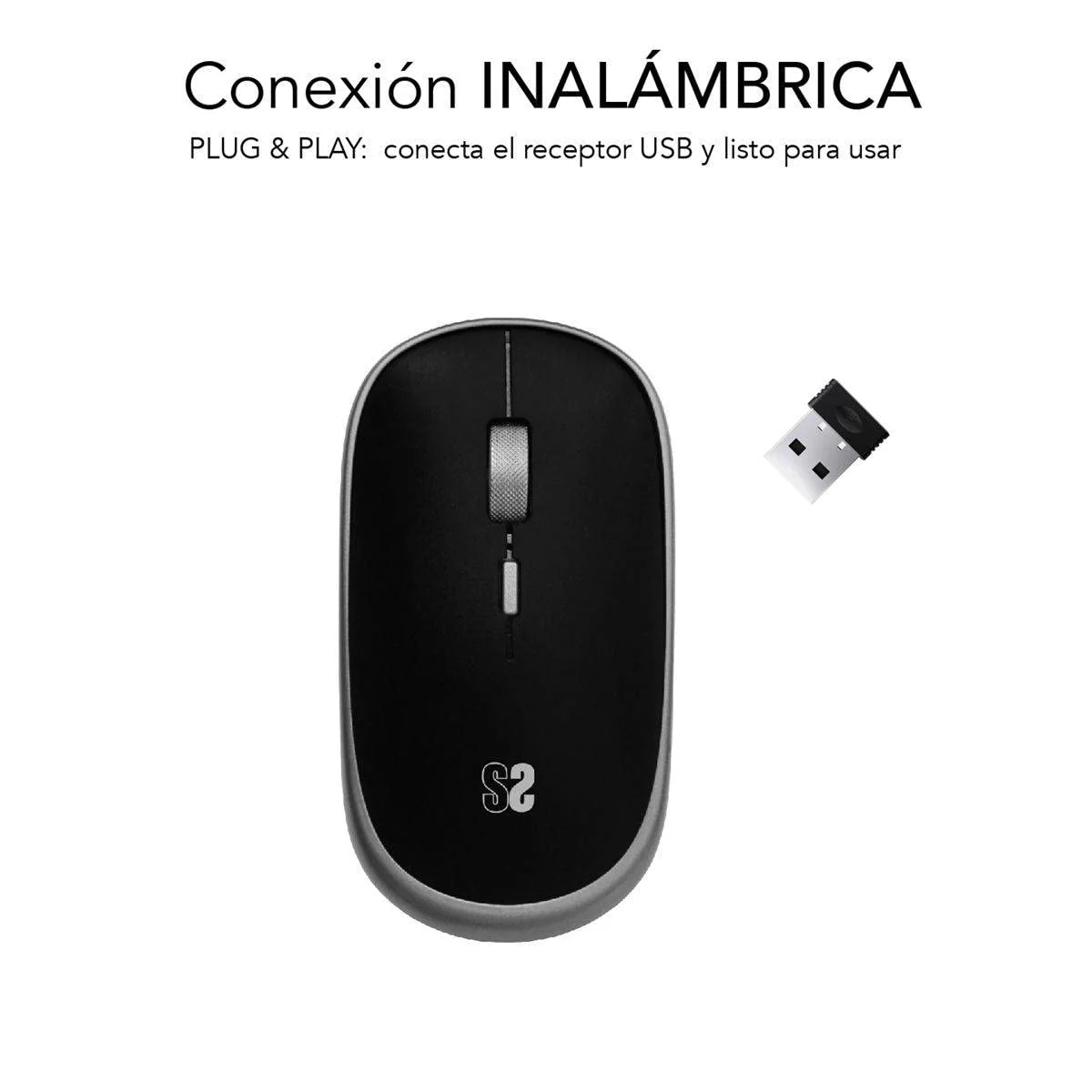 Rato Subblim Wireless Mini 1600 DPI Silent Click Cinzento Espacial - Imagem 3