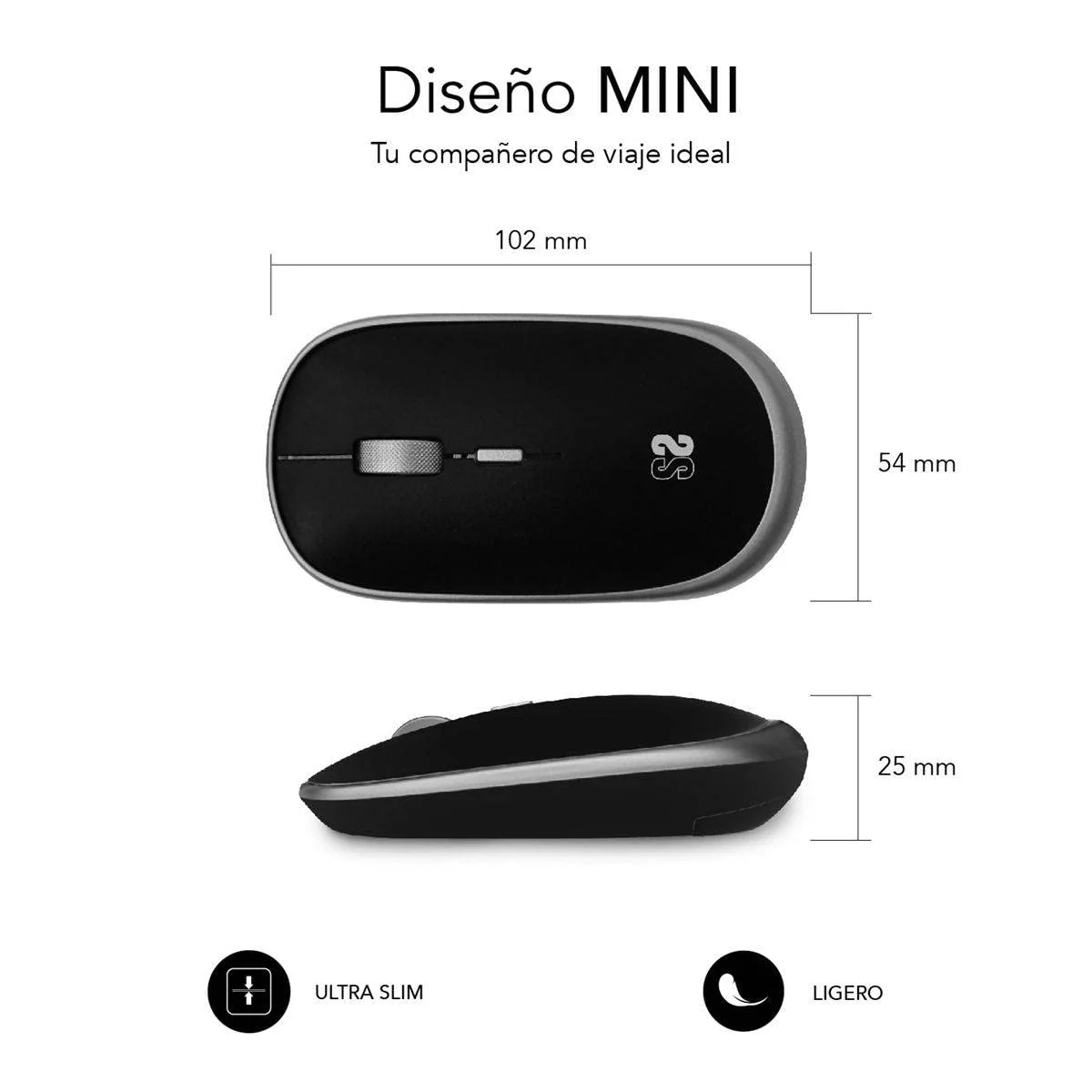 Rato Subblim Wireless Mini 1600 DPI Silent Click Cinzento Espacial - Imagem 4