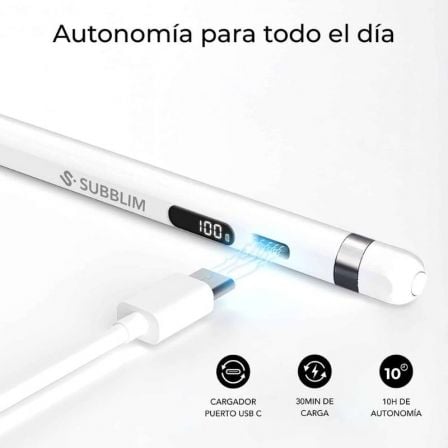 Lápis Eletrónico Subblim NoteFlow Pen Universal para Android e Windows/ Branco - Imagem 5