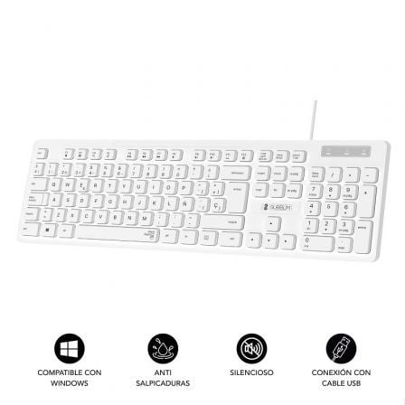 Teclado Subblim Business Slim Silencioso USB com Teclado Numérico Design Plano 25mm Preto - Imagem 4
