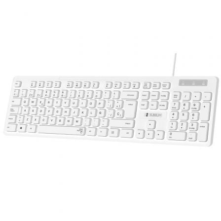 Teclado Subblim Business Slim Silencioso USB com Teclado Numérico Design Plano 25mm Preto