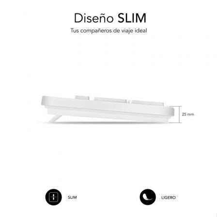 Teclado Subblim Business Slim Silencioso USB com Teclado Numérico Design Plano 25mm Preto - Imagem 3