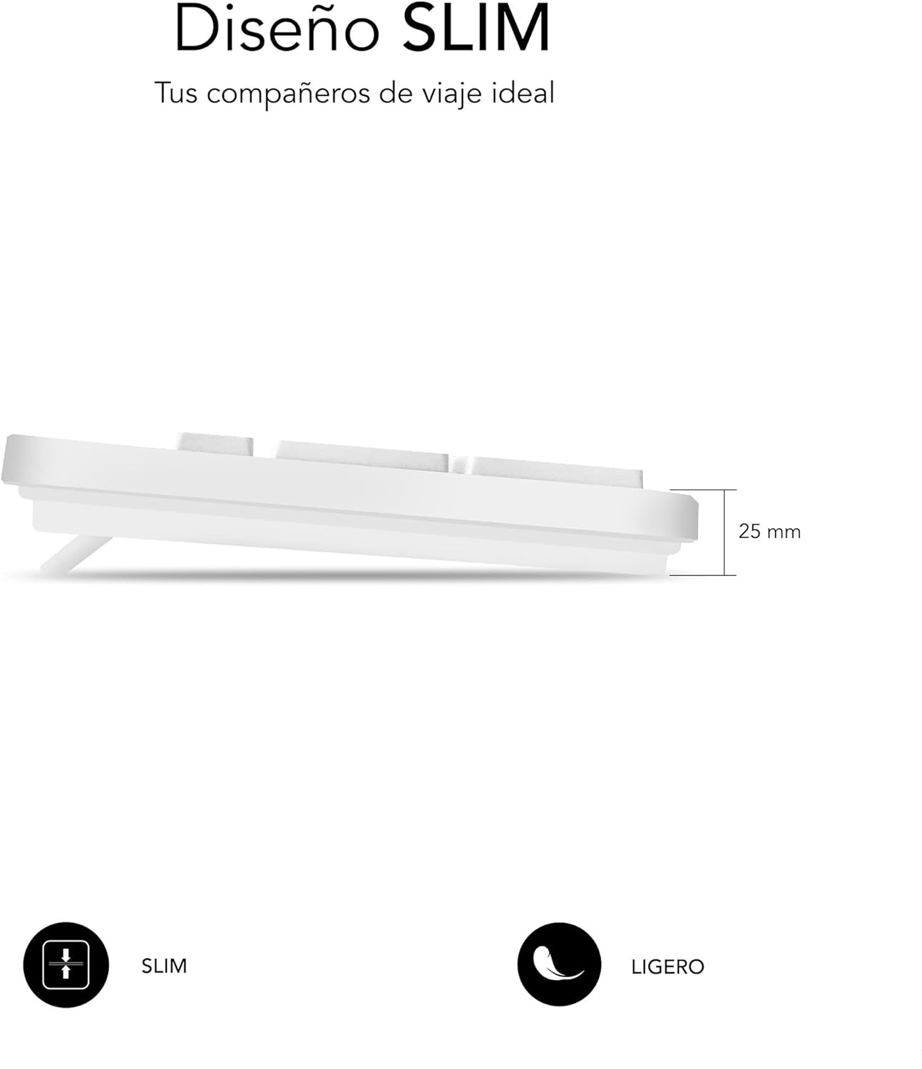 Teclado Subblim Business Slim Silencioso/ Branco - Imagem 3