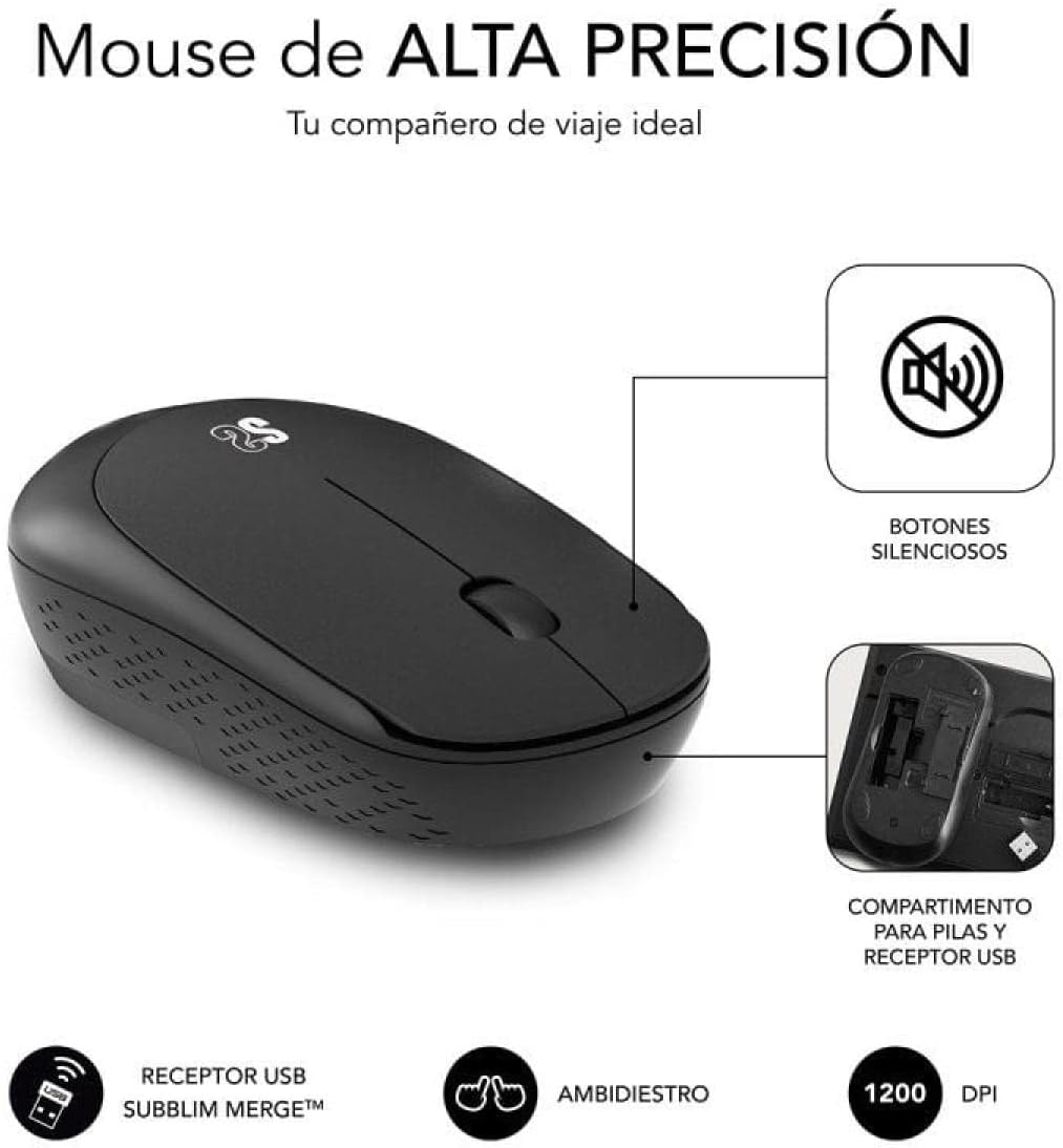 Teclado e Rato Sem Fios Subblim Combo Business Slim CSSW10 - Imagem 4