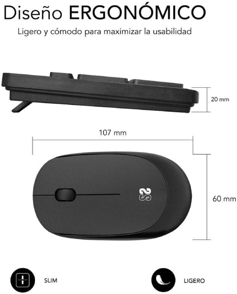 Teclado e Rato Sem Fios Subblim Combo Business Slim CSSW10 - Imagem 2