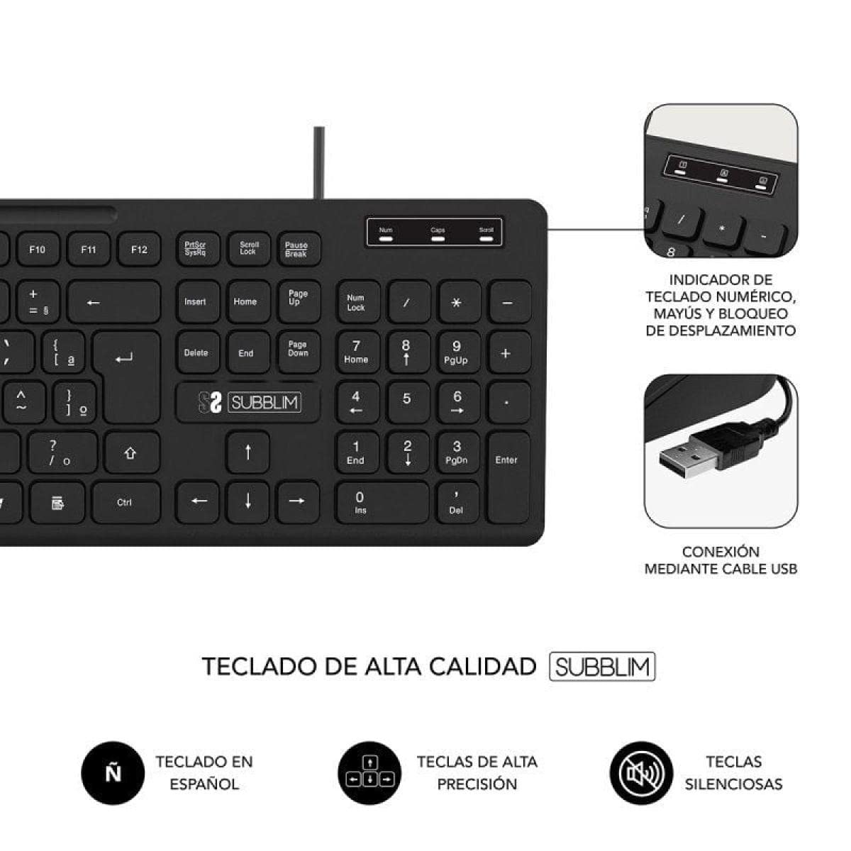 Teclado e Rato Subblim Combo Business Slim CSSK01 - Imagem 3