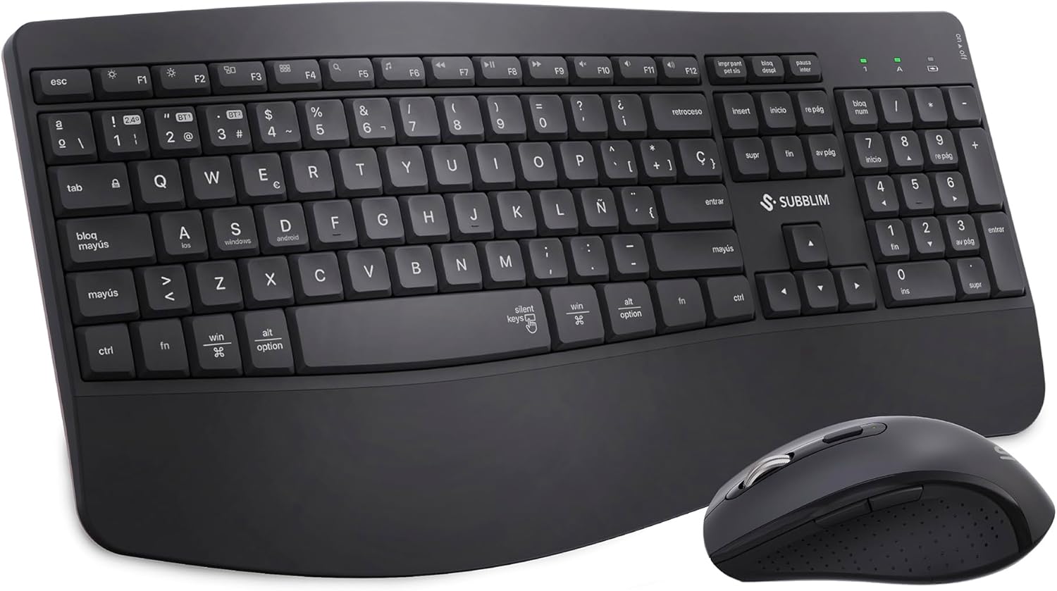 Teclado e Rato Sem Fios Subblim Combo Dual Office Prowave/ Preto