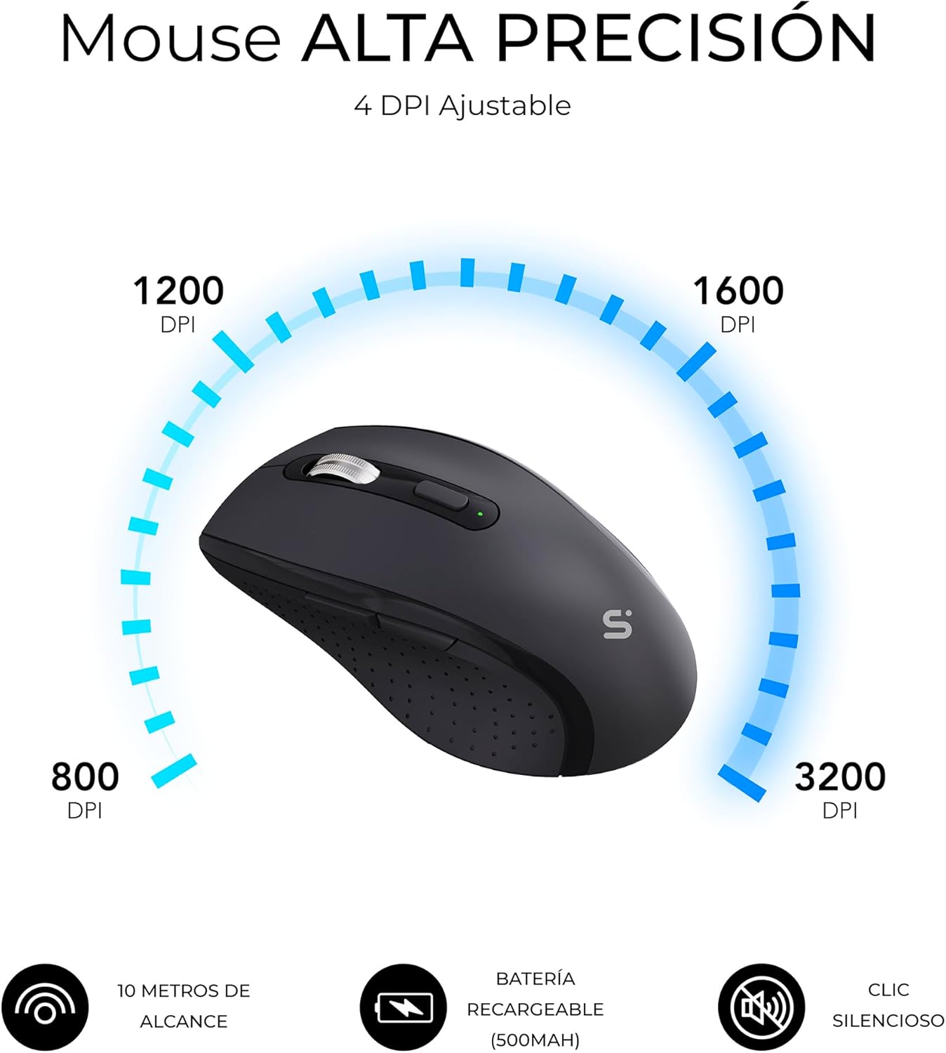 Teclado e Rato Sem Fios Subblim Combo Dual Office Prowave/ Preto - Imagem 6