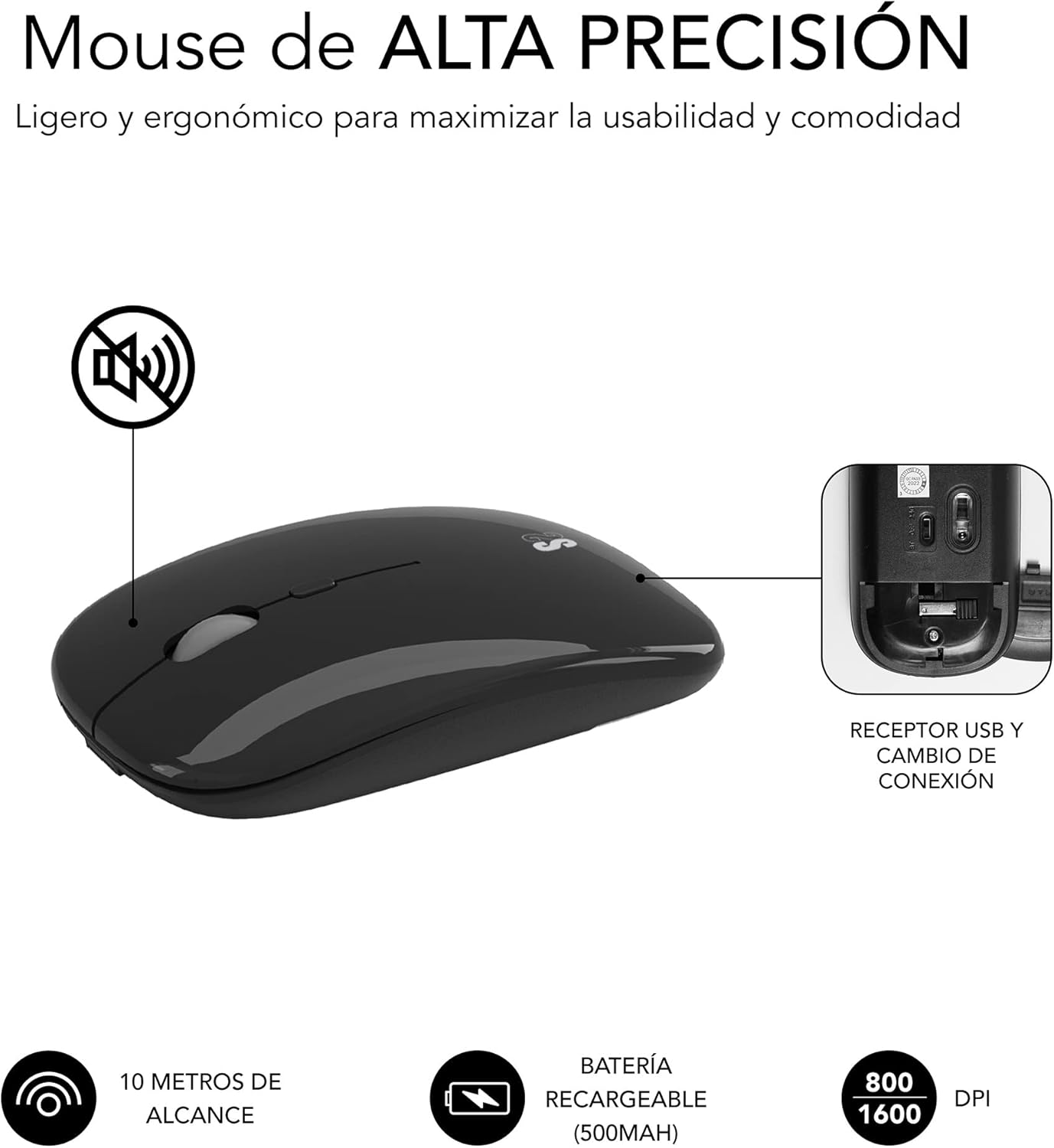 Teclado e Rato Sem Fios Subblim Combo Dual Prestige Extendido - Imagem 6