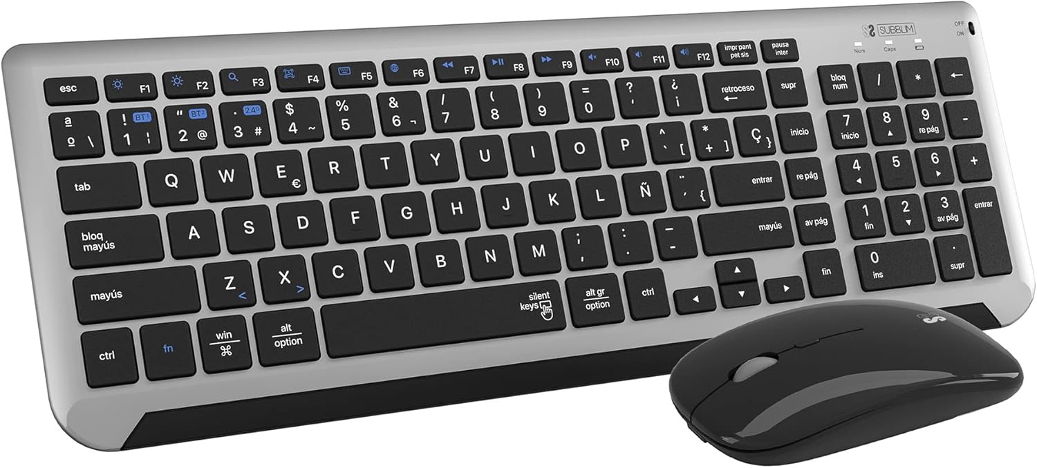 Teclado e Rato Sem Fios Subblim Combo Dual Prestige Extendido