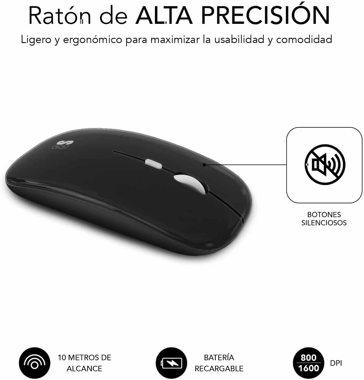 Teclado e Rato Sem Fios Subblim OCO020 Combo Multidispositivo Compacto/ Cinzento - Imagem 4