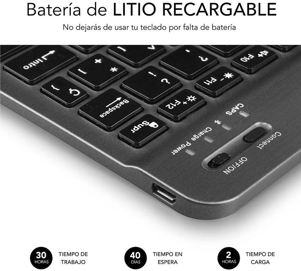 Teclado Compacto Sem Fios por Bluetooth Subblim Smart/ Cinzento - Imagem 5