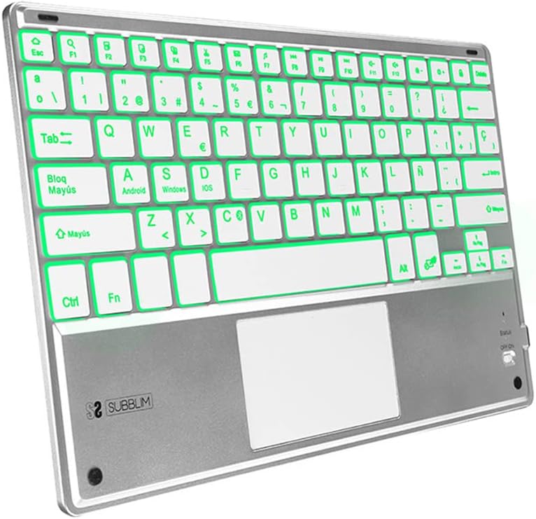 Teclado Compacto Sem Fios Bluetooth Subblim SMBT50/ Prata