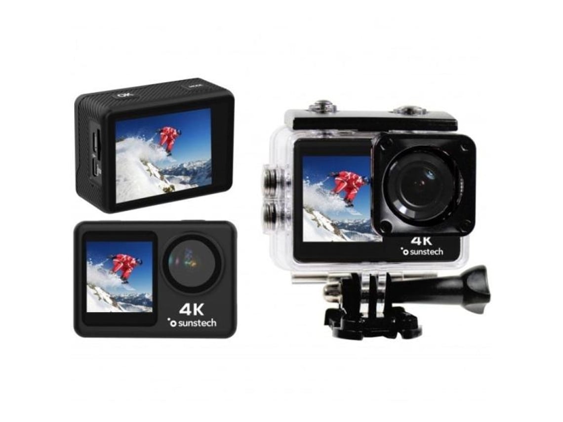 Câmara Digital Desportiva Sunstech Adventure 4K/ 16MP/ Ângulo de Visão 170º/ Preta