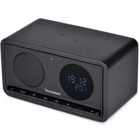 Rádio Portátil e Coluna Sunstech RPBT460 Bluetooth 10W RMS Carregamento Sem Fios 15W Preto - Imagem 4