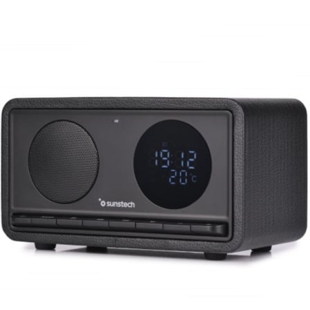 Rádio Portátil e Coluna Sunstech RPBT460 Bluetooth 10W RMS Carregamento Sem Fios 15W Preto - Imagem 3