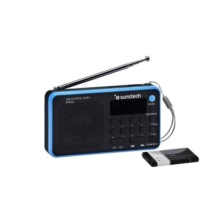 Rádio Portátil Sunstech RPDS32BL/ com Bateria/ Preto e Azul - Imagem 2