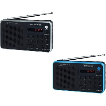 Rádio Portátil Sunstech RPD32SL/ com Bateria/ Preto e Prateado - Imagem 3