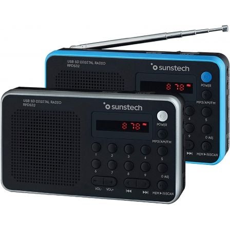 Rádio Portátil Sunstech RPD32SL/ com Bateria/ Preto e Prateado - Imagem 2