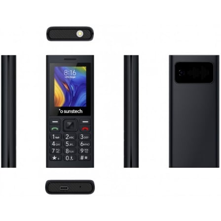 Telemóvel Sunstech CEL5 2.4" 4G Dual SIM 32MB RAM 32MB Armazenamento 1000 mAh Preto