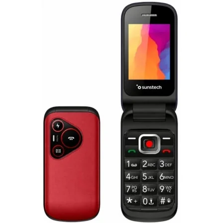 Telemóvel Sunstech CELT24 2.4" 4G Dual SIM Botão SOS 128MB 48MB RAM Vermelho