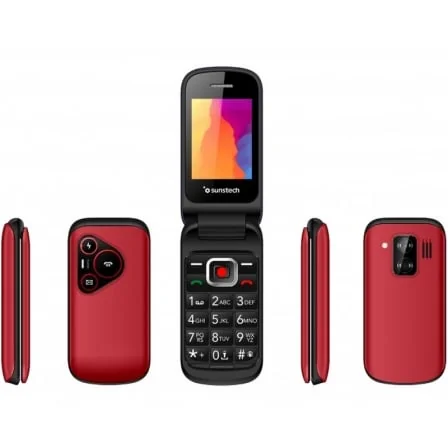 Telemóvel Sunstech CELT24 2.4" 4G Dual SIM Botão SOS 128MB 48MB RAM Vermelho - Imagem 4