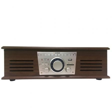 Gira-discos Sunstech PXR32 em Madeira com Bluetooth 5.0 USB SD e Função Encoding 3 Velocidades - Imagem 3