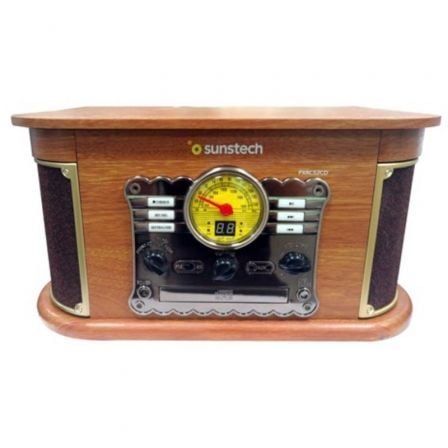 Gira-discos Sunstech PXRC52CD/ Bluetooth/ Rádio FM/ Cassete/ Conversor para MP3 - Imagem 3