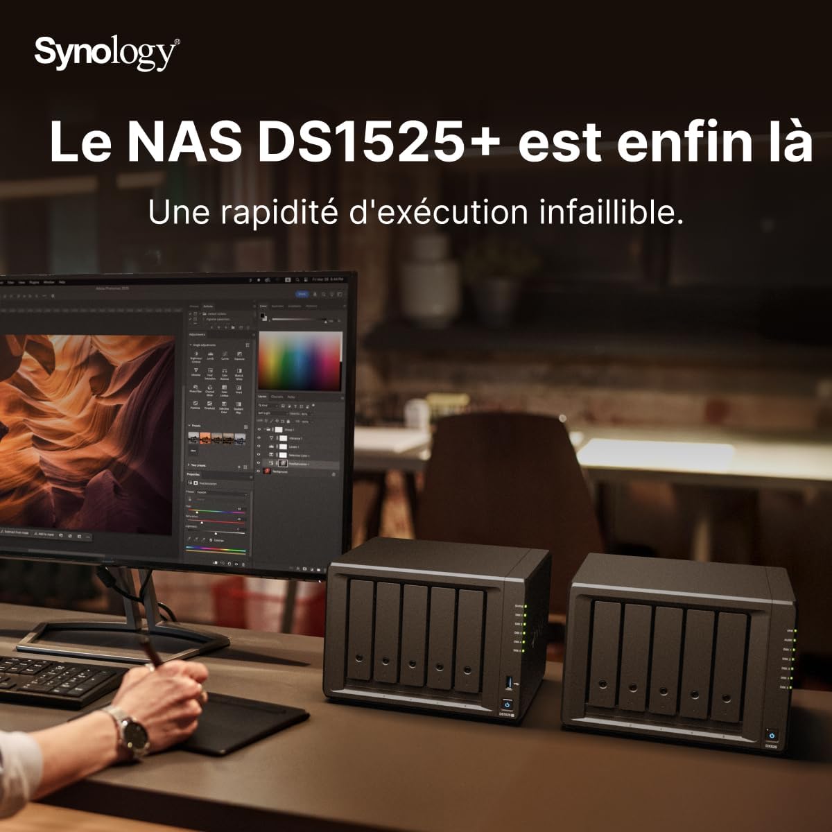 NAS Synology Diskstation DS1525+/ 5 Baías 3.5"- 2.5"/ 8GB DDR4/ Formato Torre - Imagem 4