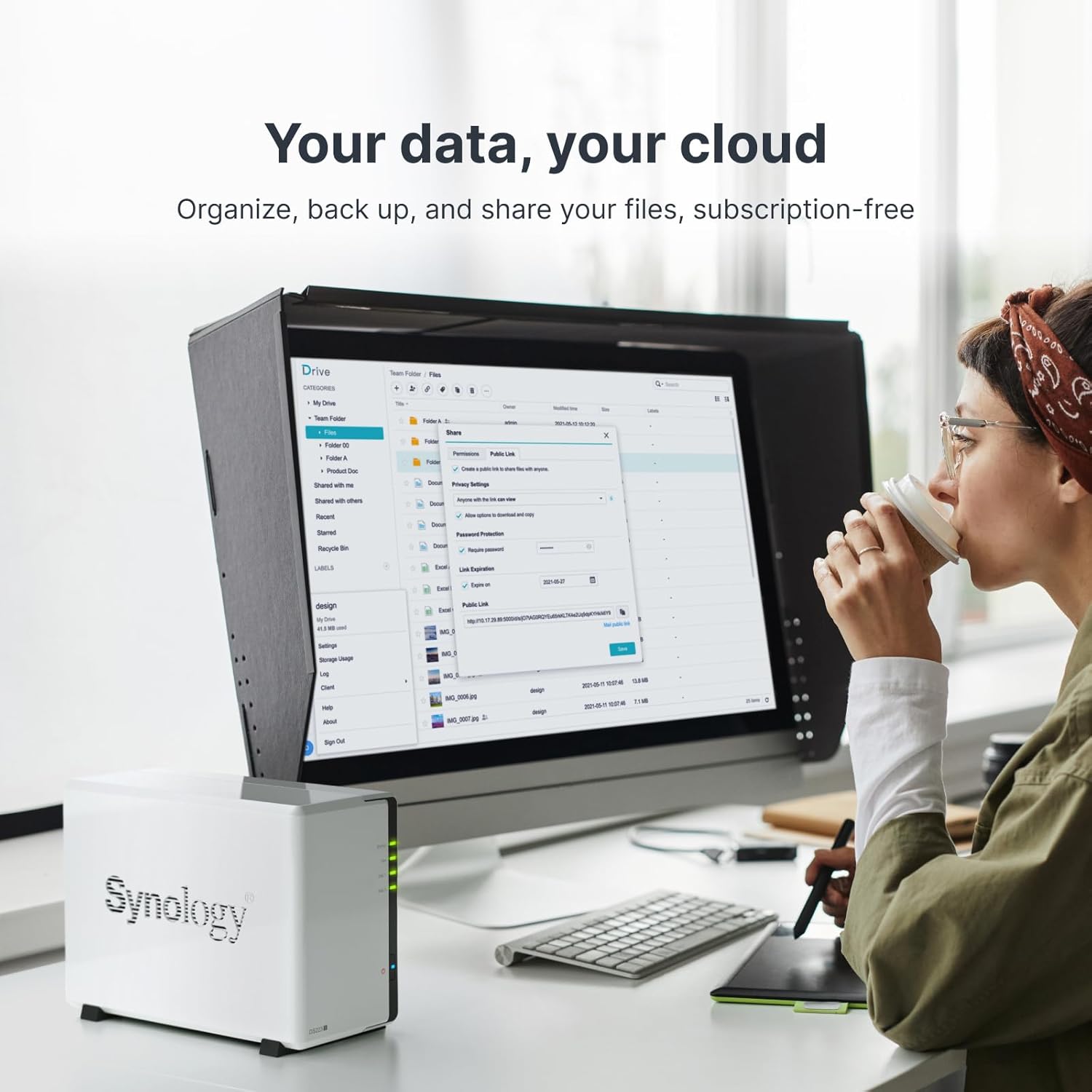 NAS Synology Diskstation DS223J/ 2 Baías 3.5"- 2.5"/ 1GB DDR4/ Formato Torre - Imagem 5