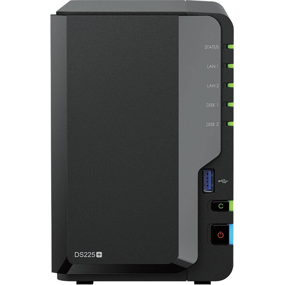 NAS Synology Diskstation DS225+/ 2 Baías 3.5"- 2.5"/ 2GB DDR4/ Formato Torre - Imagem 2