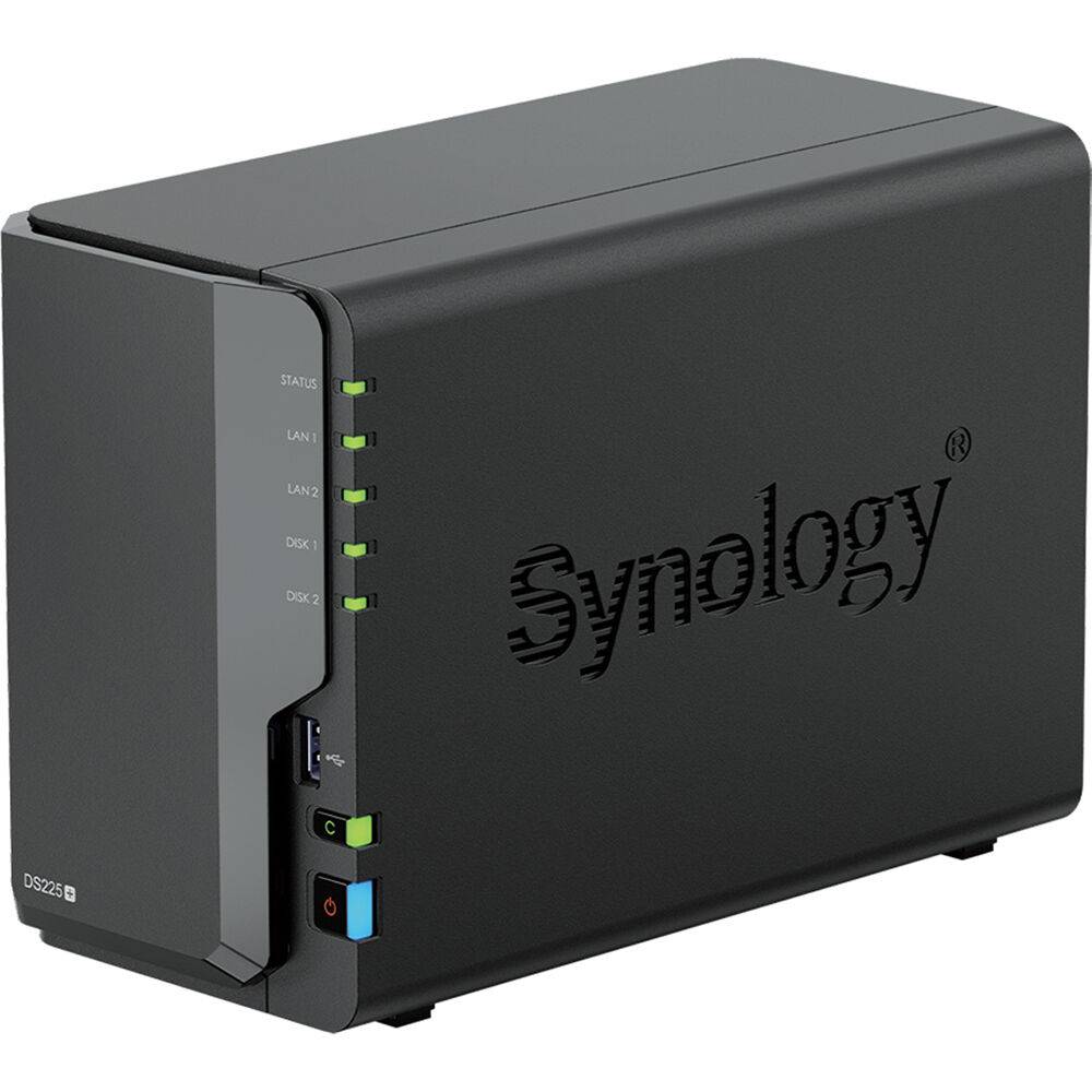 NAS Synology Diskstation DS225+/ 2 Baías 3.5"- 2.5"/ 2GB DDR4/ Formato Torre