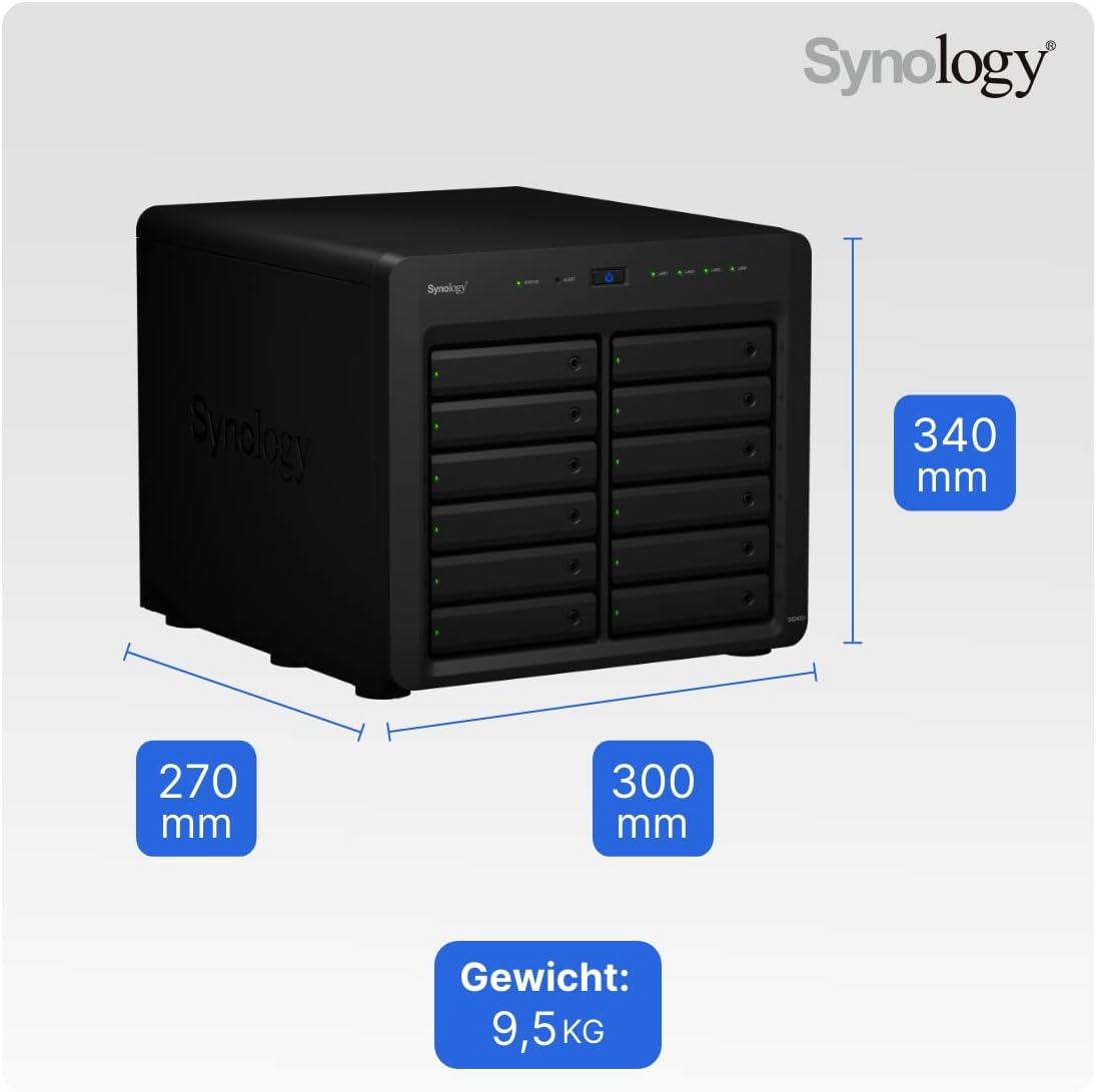 NAS Synology Diskstation DS2422+/ 12 Baías 3.5"- 2.5"/ 4GB DDR4/ Formato Torre - Imagem 5
