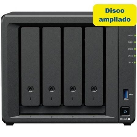 NAS Synology Diskstation DS425+/ 4 Baías 3.5"- 2.5"/ 2GB DDR4/ 8TB/ Formato Torre