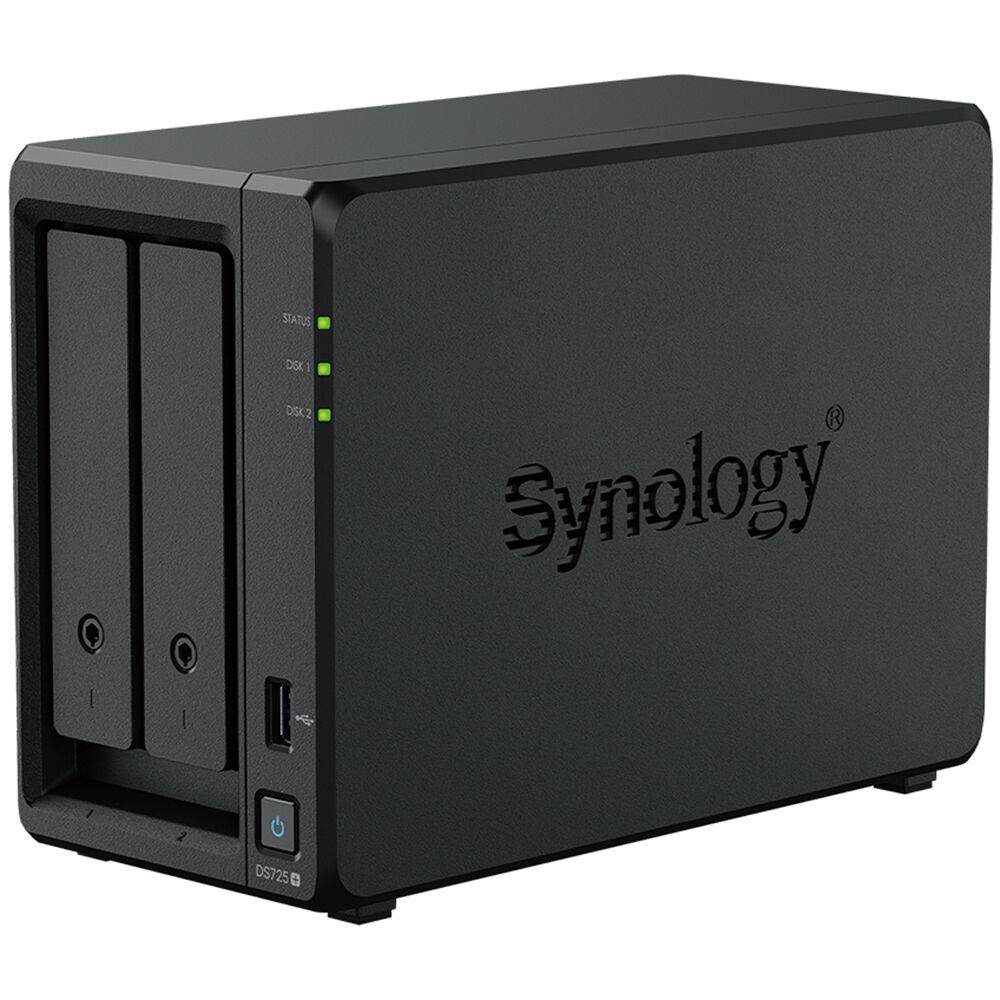 NAS Synology Diskstation DS725+/ 2 Baías 3.5"- 2.5"/ 4GB DDR4/ Formato Torre