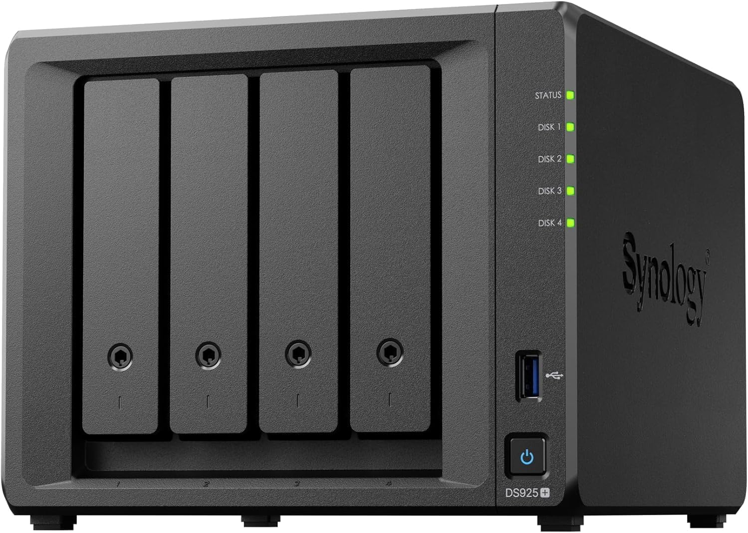 NAS Synology Diskstation DS925+/ 4 Baías 3.5"- 2.5"/ 4GB DDR4/ Formato Torre
