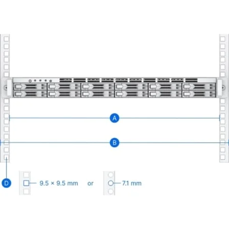 Kit de Railes Deslizantes Synology RKS-04 para Servidores Rack Profundidade 553mm-834mm - Imagem 2