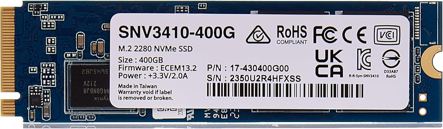 Disco SSD Synology SNV3410 400GB/ M.2 2280 PCIe Gen3 - Imagem 3