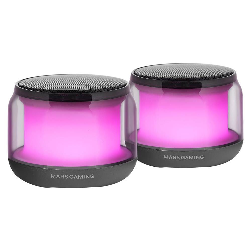 Altifalantes com Bluetooth Mars Gaming MS-AURA/ 15W/ 2.0/ Pretos